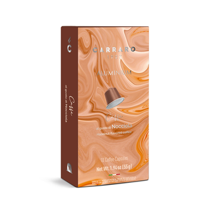 【CARRARO】榛果風味 HAZELNUT FLAVORED COFFEE 咖啡膠囊 (10顆/盒;Nespresso Original 膠囊咖啡機專用)