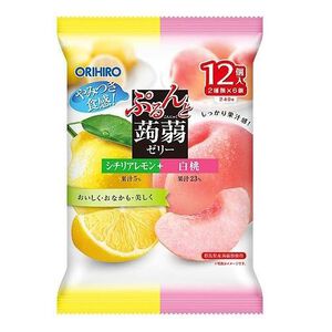 ORIHIRO 蒟蒻果凍檸檬白桃 240g
