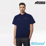 KINGO-大尺碼-男款 POLO衫-黑/白/黃/丈青-K43201, , large