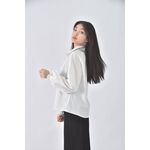 (M) fashion質感白色長袖上衣二手衣, , large