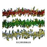 6-inch gold leaf Xmas glitter strip, , large