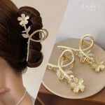 【Gulicc 】古莉可 髮夾 貓眼石花朵 精緻抓夾, , large