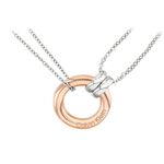 Calvin Klein CK 玫瑰金圓形墜飾項鍊 禮物 送禮(35000631), , large