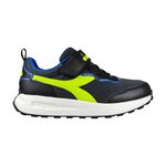 DIADORA迪亞多那 大童時尚運動鞋 童運動鞋 童鞋 寬楦 透氣 保護後跟 吸震 減壓 健康鞋墊 緩震 黑綠 灰紫, , large