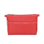 |快速出貨|Lesportsac Cosmetic Clutch 雙層拉鍊收納化妝包/ 玫瑰紅, , large