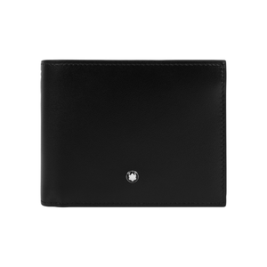 MONT BLANC Meisterstuck 大班系列6+2多卡式對開短夾(黑色)