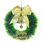 摩達客11吋森林雙綠漸層系金蔥彎絲聖誕花圈_台灣工藝免組裝_本島免運費, , large