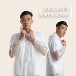 Crystal Fully Open PVC Raincoat White/Blue/Yellow/Purple Slightly Transparent and Lightweight Design Unisex Hooded Waterproof Drawstring Practical and Stylish, , large