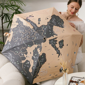 【boy】Sun Shade UV Protection Umbrella- Map of Europe