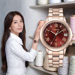 CITIZEN 星辰 XC Hebe田馥甄配戴款 酒紅 光動能鈦電波女錶 CB1138-62W, , large