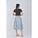 (M) 質感飛鼠藍色長裙二手衣, , large