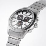CITIZEN 星辰 鈦 熊貓錶 光動能計時手錶-銀 AT2530-85A, , large