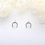 【Angel & Me】Lucky Horseshoe s925 sterling silver earrings Birthday gift, , large