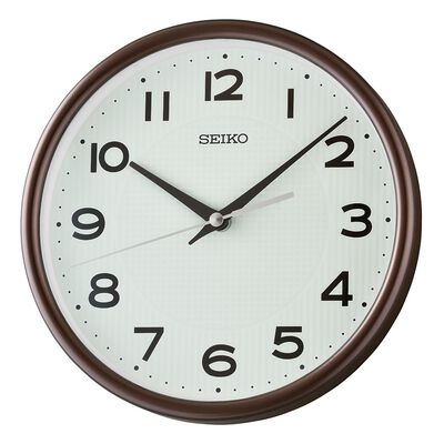 SEIKO 精工 全面夜光 滑動式秒針靜音兩用鐘 時鐘-棕框 QXA836B