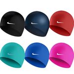 NIKE Solid 成人競速矽膠泳帽 低過敏 93060, , large