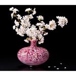 日本津輕 手工櫻花花瓶 弘前櫻花器 花瓶 金益合玻璃器皿, , large