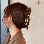 【Gulicc 】古莉可 髮夾 韓系金屬長方形髮夾, , large