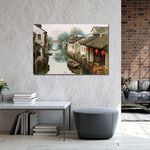 【御畫房】江南印象 國家一級畫師手繪油畫60×90cm(VF-16), , large