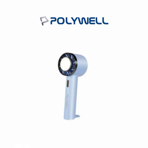 【Leo手機周邊專賣店】POLYWELL 手持冰敷風扇 / 掛勾款 / 藍色