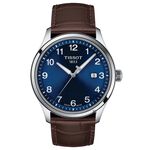 TISSOT天梭紳士XL經典石英手錶-藍x咖啡/41mm T1164101604700, , large