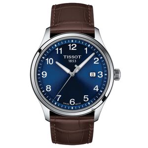 TISSOT天梭紳士XL經典石英手錶-藍x咖啡/41mm T1164101604700