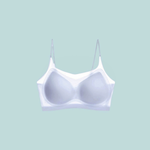 【A&R】升級版莫代爾冰絲萊卡涼感超薄細肩帶內衣 冰川藍 - L, , large