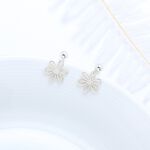 【Angel & Me】可愛 小雛菊 花朵 s925 純銀 一對 耳環 耳夾 禮物, , large