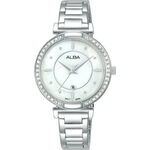 ALBA 雅柏 珍珠貝晶鑽女錶-銀/31mm AH7BF7X1/VJ22-X389S, , large