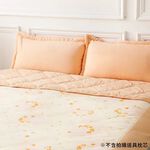 [CINN Far-Infrared] Nano FIR Sakura Orange 3-Piece Bedding Set – Autumn/Winter Thickened Double Size｜6 x 7 ft, , large