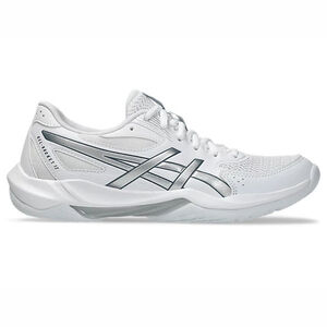 Asics Gel-rocket 12 男女 排球鞋 穩定 包覆 回彈 白 銀 [1072A119-101]