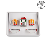 【SOLO Vintage】EGAN Italian Pottery Coffee Mug Sugar Box Set European City Series Red 100ml, , large