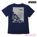 KINGO-大尺碼-女款 圓領T恤-丈青-414129, , large