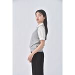 (S) ingni質感棉質假兩件灰色短袖上衣二手衣, , large