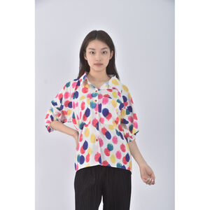 (S) fashion質感氣球粉色短袖上衣二手衣