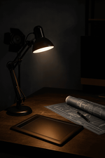 Classic 2-in-1 Desk & Clamp LED Lamp (Black), , large