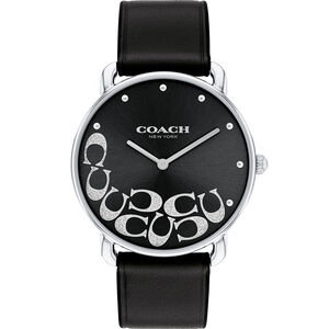 COACH Elliot 金屬光C字皮帶女錶 CO14504336