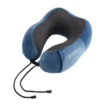 Hilton Far Infrared Energy Slow Rebound Memory Foam U-Shaped Neck Pillow/Navy Blue Short Plush (Travel Pillow/Nap Pillow/Memory Foam Pillow/Car Neck Pillow/Flight Pillow) (P8005-B), , large