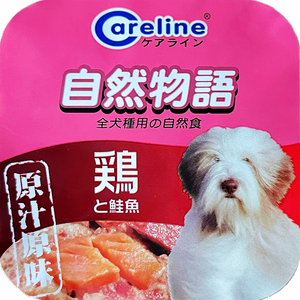 【Careline 自然物語】犬用餐盒(80g*24入/盒)-雞肉+鮭魚