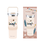 33_Original Women's Daily Life Illustrations x Banjiajia Ceramic Double Drink Cup <Oat Milk>, , large