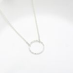 【Angel & Me】Simple hammered circle s925 sterling silver necklace birthday gift, , large