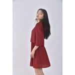 (S) 圓領紅色洋裝二手衣, , large