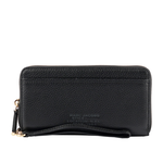 MARC JACOBS 粒面皮革附提把長夾/黑色, , large