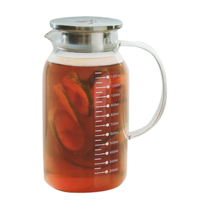 寶馬牌圓型多功能雙用玻璃壺-1300ml-1入