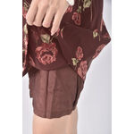 (S) 花紋棕色短裙二手衣, , large