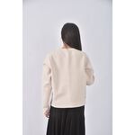(S) adidas質感圓領杏色長袖上衣二手衣, , large