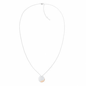 Calvin Klein CK Minimal Circular 圓雙色墜項鍊 母親節送禮-銀x玫瑰金 35000148