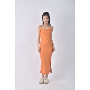 (S) 【安于晴Charlene私服】h m質感吊帶橘色洋裝二手衣