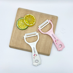 【KYOCERA京瓷】日本製 京瓷抗菌 凱蒂貓Kitty 陶瓷削皮器去皮器-純白(日本境內版), 純白, large