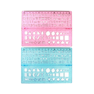 Multifunction Stencil Ruler &ndash; Blue