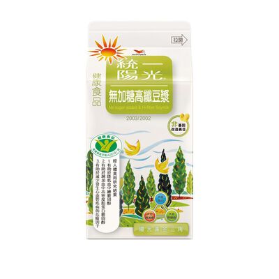 統一陽光無加糖高纖豆漿400ml※實際到貨效期約4天以上